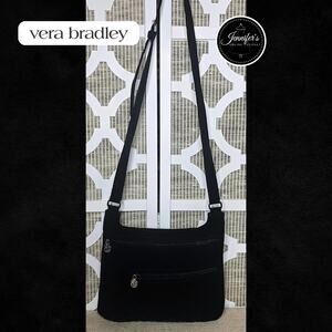 Vera Bradley Black Quilted Hipster Crossbody Bag